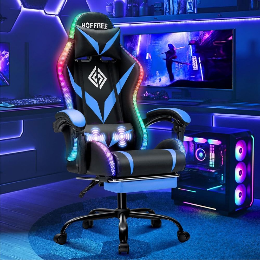 RGB-gamingstoel met massage en - Rgb Gaming Chair recensie en prijs