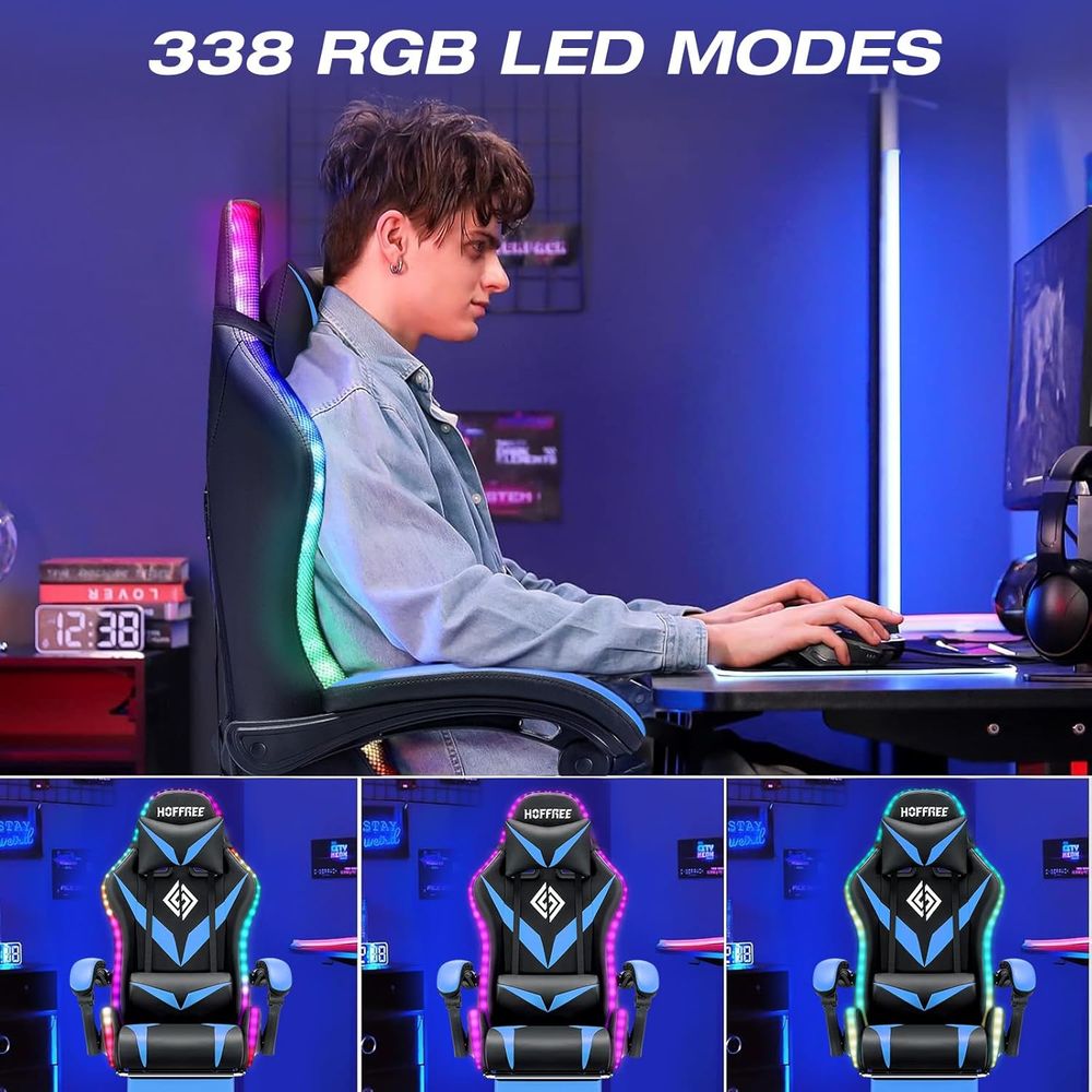 RGB-gamingstoel met massage en - Rgb Gaming Chair recensie en prijs