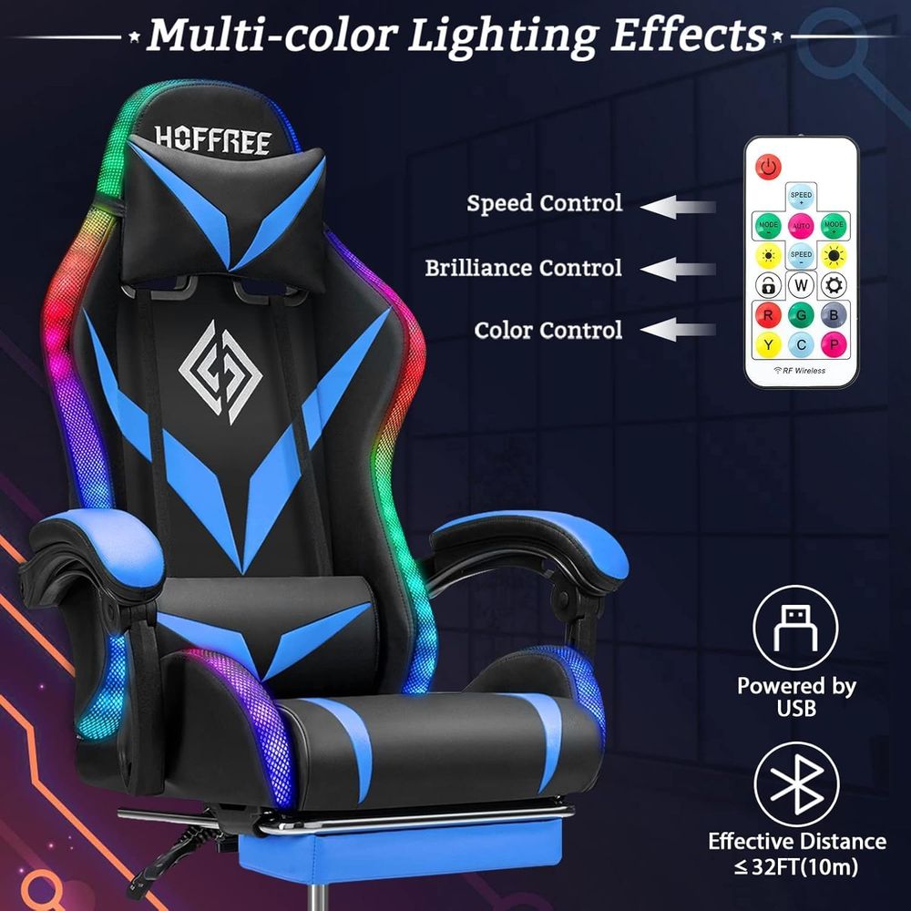 RGB-gamingstoel met massage en - Rgb Gaming Chair recensie en prijs