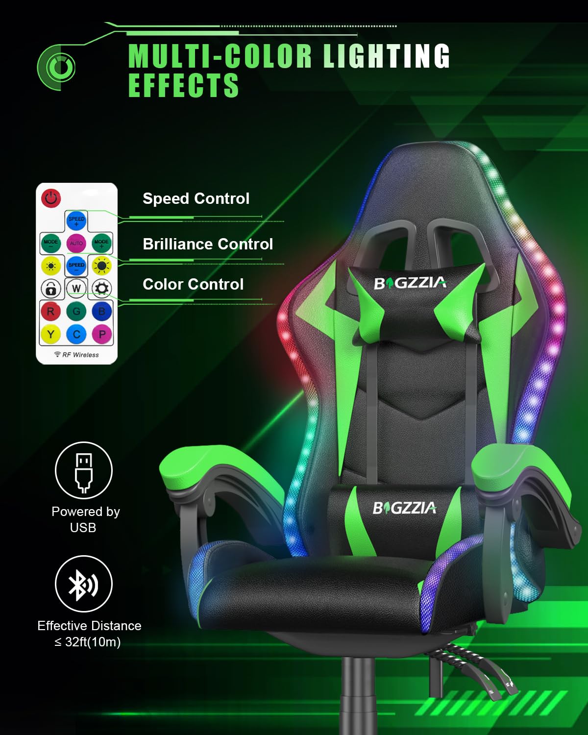 Gamingstoel met RGB LED-verlic - Rgb Gaming Chair recensie en prijs