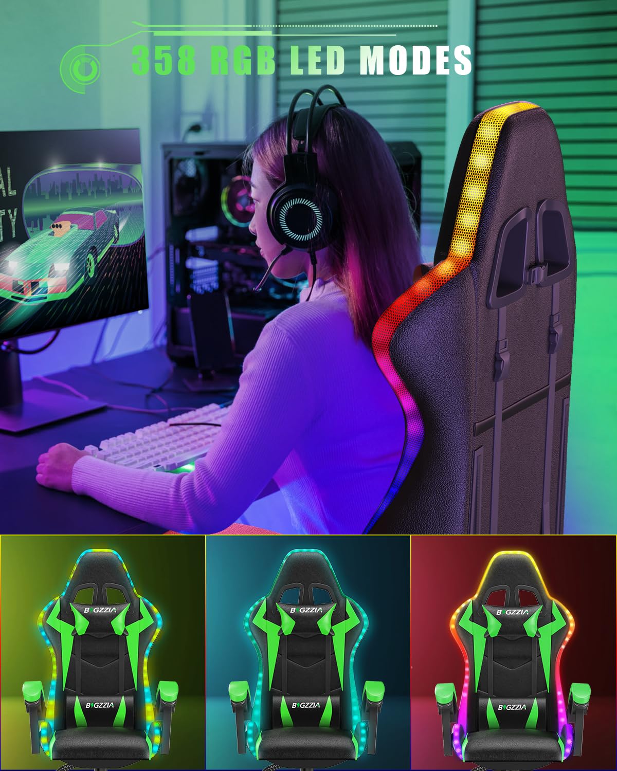 Gamingstoel met RGB LED-verlic - Rgb Gaming Chair recensie en prijs
