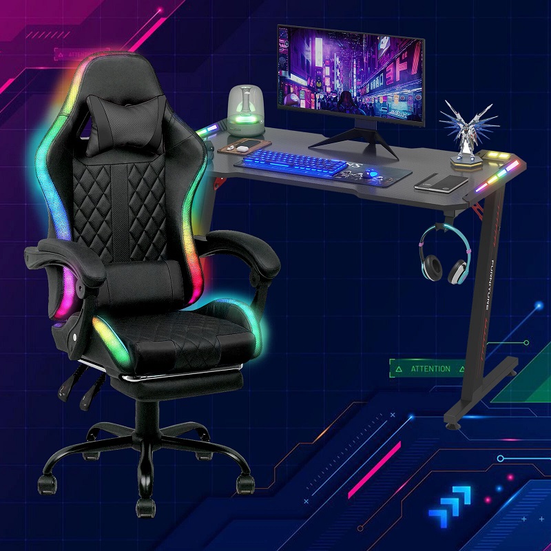 Groothandel zwarte ergonomisch - Rgb Gaming Chair recensie en prijs