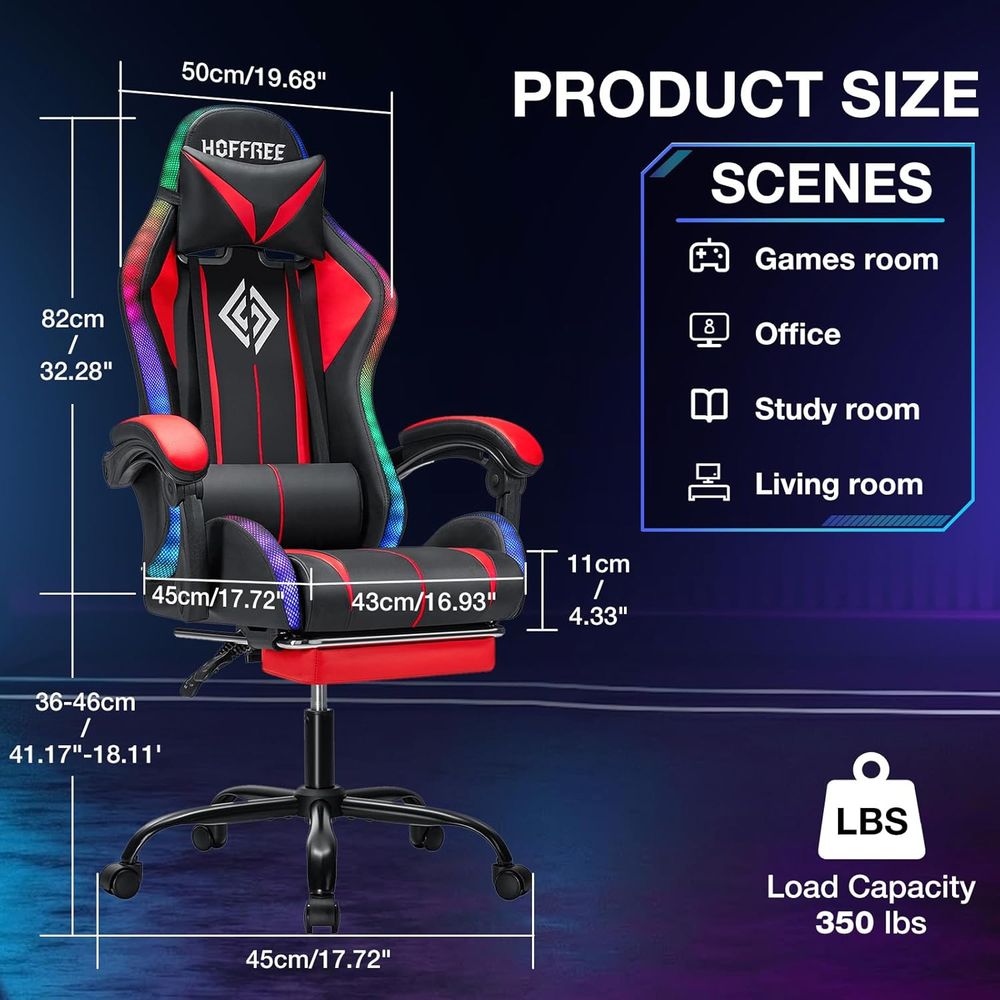 RGB-gamingstoel met Bluetooth- - Rgb Gaming Chair recensie en prijs