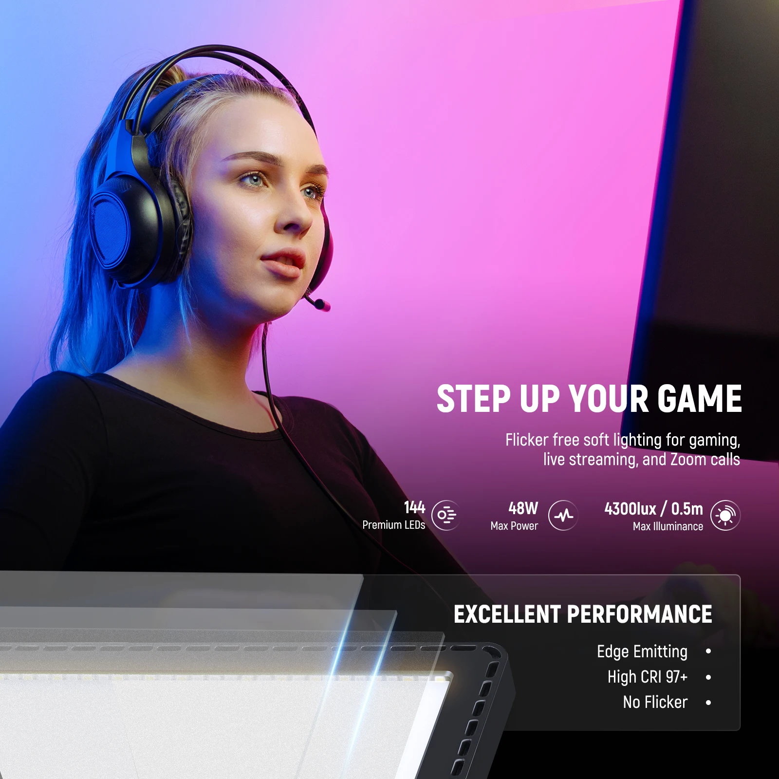 NEEWER GL1C RGB 15,5 inch Key  - Led Light Panel Stream recensie en prijs