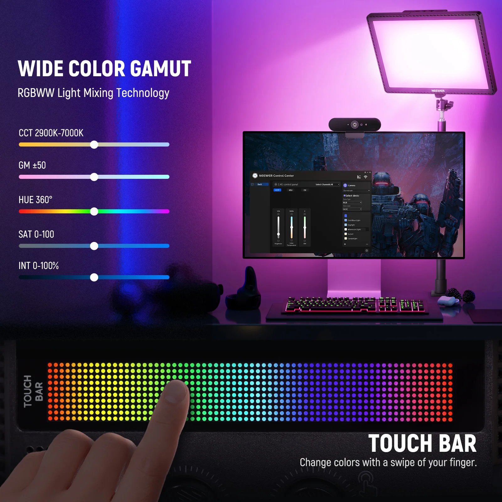 NEEWER GL1C RGB 15,5 inch Key  - Led Light Panel Stream recensie en prijs