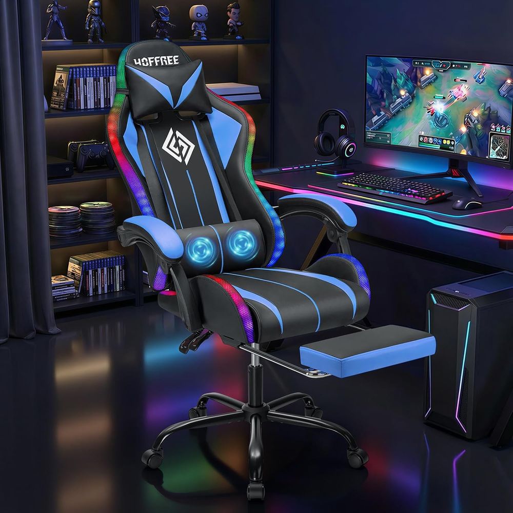 LED-gamingstoel met massage RG - Rgb Gaming Chair recensie en prijs