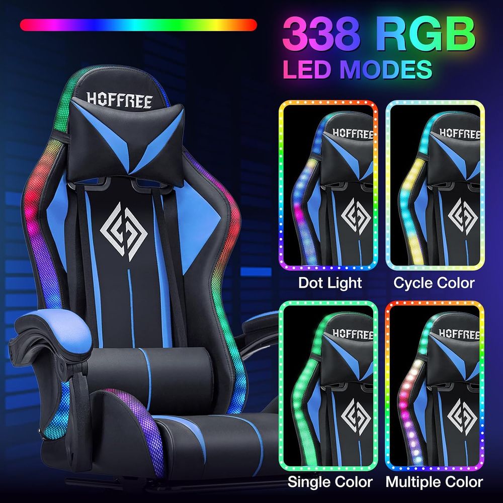 LED-gamingstoel met massage RG - Rgb Gaming Chair recensie en prijs
